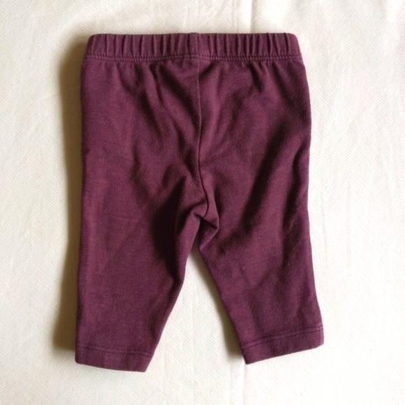 old navy basic muted purple leggings 0-3 months baby girl - Picture 4 of 5